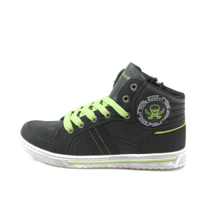 Детски черно кецове с връзки БР 8219 черноKP