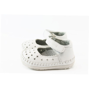 Бебешки бели обувки с лепенка КА F-71 бялоKP