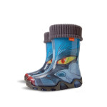 Сини гумени детски ботушки, pvc материя - всекидневни обувки за есента и зимата N 10009383