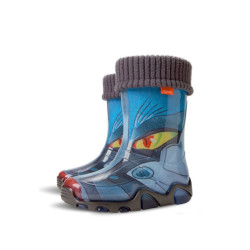 Сини гумени детски ботушки, pvc материя - всекидневни обувки за есента и зимата N 10009383
