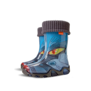 Сини гумени детски ботушки, pvc материя - всекидневни обувки за есента и зимата N 10009383