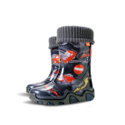 Бебешки ботушки гумени с топли чорапи DEMAR