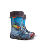 Сини гумени детски ботушки, pvc материя - всекидневни обувки за есента и зимата N 10009392