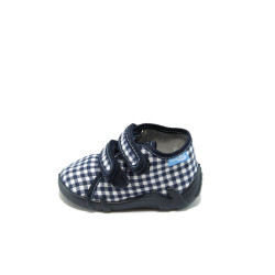 Бебешки обувки сини МА 13-142-1 синьо кареKP