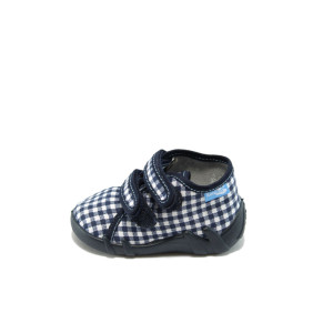 Бебешки обувки сини МА 13-142-1 синьо кареKP