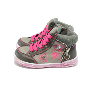 Сиви високи кецове за момичета анатомични КА С-707 сивиKP