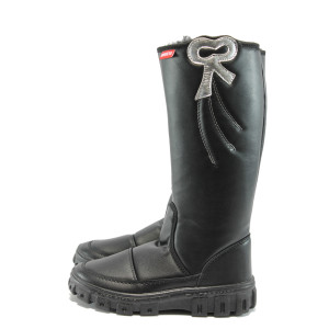 Черни детски ботуши с грайфер МА 128 черенKP