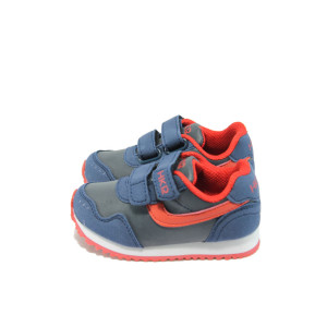 Сини бебешки маратонки МА 84819 т.син-червенKP