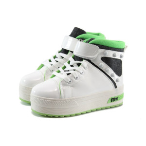 Дамски кецове бели с платформа ФР 1320 белиKP