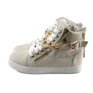 Бежови дамски кецове високи ФР 168 бежовиKP