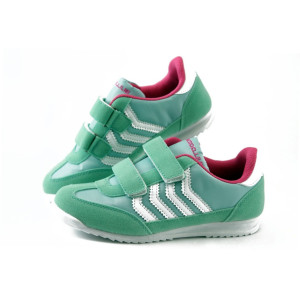 Детски зелени маратонки с лепенки БР 8201 зеленоKP