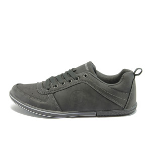 Маратонки с връзки юношески сиви БР 1155 СИВKP-