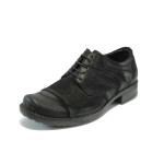 Черни мъжки обувки набук МИ 212 черниKP