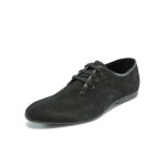 Черни мъжки обувки от набук КО 6337 черниKP