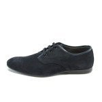 Мъжки обувки сини от набук КО 6337 синиKP