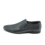 Сини мъжки обувки от естествена кожа КО 66-525 синиKP