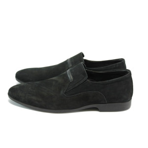 Мъжки обувки черни от набук КО 68-542 черниKP