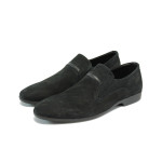 Мъжки обувки черни от набук КО 68-542 черниKP