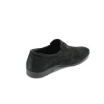 Мъжки обувки черни от набук КО 68-542 черниKP