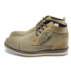 Мъжки боти кафяви велурени МЙ 93153 св.кафявKP