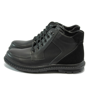 Анатомични мъжки боти черна естествена кожа МИ 2016 черенKP