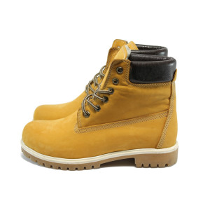 Мъжки боти с грайфер МИ 15 жълтиKP