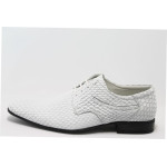 Мъжки елегантни обувки бели с връзки ЛД 600 бялоKP
