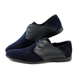 Мъжки спортно - елегантни обувки сини КО 15-043 синKP