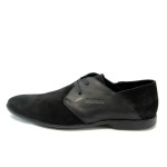 Мъжки черни спортно - елегантни обувки КО 15-043 черноKP