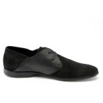 Мъжки черни спортно - елегантни обувки КО 15-043 черноKP