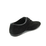 Мъжки черни спортно - елегантни обувки КО 37233 черноKP