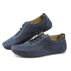 Мъжки сини мокасини с връзки МИ 968 синьоKP