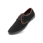 Мъжки черни обувки с връзки АК 100 черноKP