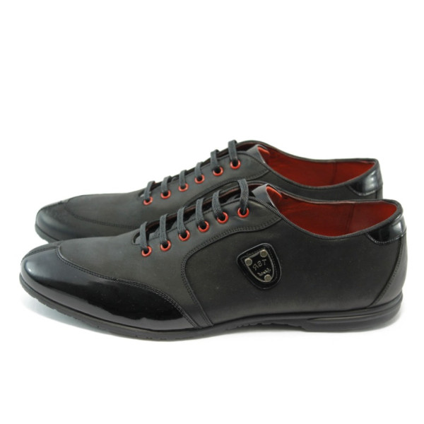 Мъжки черни спортни обувки АК 592 черноKP