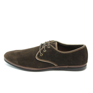 Мъжки обувки кафяви с връзки АК 100 кафеKP