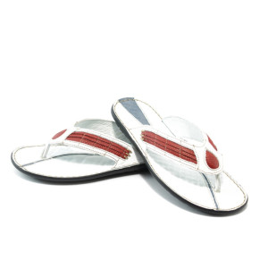 Анатомични мъжки чехли МЙ 71161 белиKP