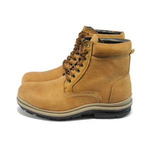 Мъжки боти кафяви естествена кожа РС 142-40788 камелKP