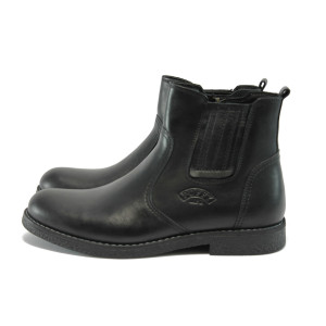 Стилни черни мъжки боти ПИ 160 черенKP