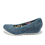 Удобни сини дамски обувки с мемори пяна S.Oliver 5-22303-24 синKP