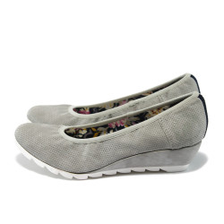 Удобни сиви дамски обувки с мемори пяна S.Oliver 5-22303-24 св.сивKP