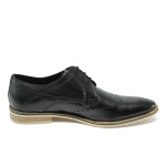 Стилни черни мъжки обувки от естествена кожа S.Oliver 5-13202-24 черенKP