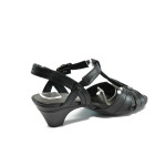Удобни черни сандали с нисък ток Jana 8-28360-24 черенKP
