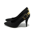 Стилни черни дамски обувки с висок ток Marco Tozzi 2-22404-23 черниKP