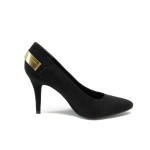 Стилни черни дамски обувки с висок ток Marco Tozzi 2-22404-23 черниKP