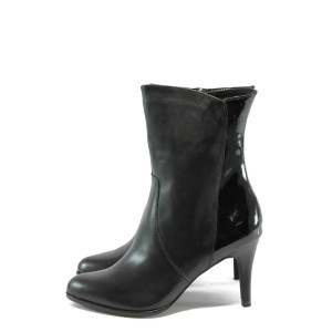 Дамски боти черни с висок ток Tamaris 1-25094-33 черенKP