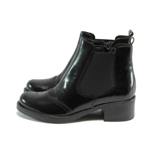 Дамски боти лачени черни Tamaris 1-25495-33 черен лакKP