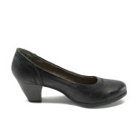 Черни удобни дамски обувки с ток Jana 8-22460-24 черенKP