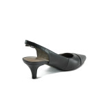 Черни дамски обувки с ток и отворени пети Tamaris 1-29602-24 черенKP