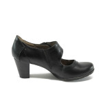 Черни дамски обувки с удобен ток Jana 8-24460-24 черниKP