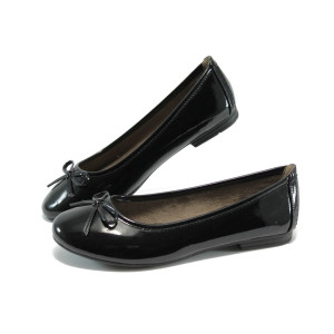 Черни лачени дамски пантофки Jana 8-22163-24 черен лакKP